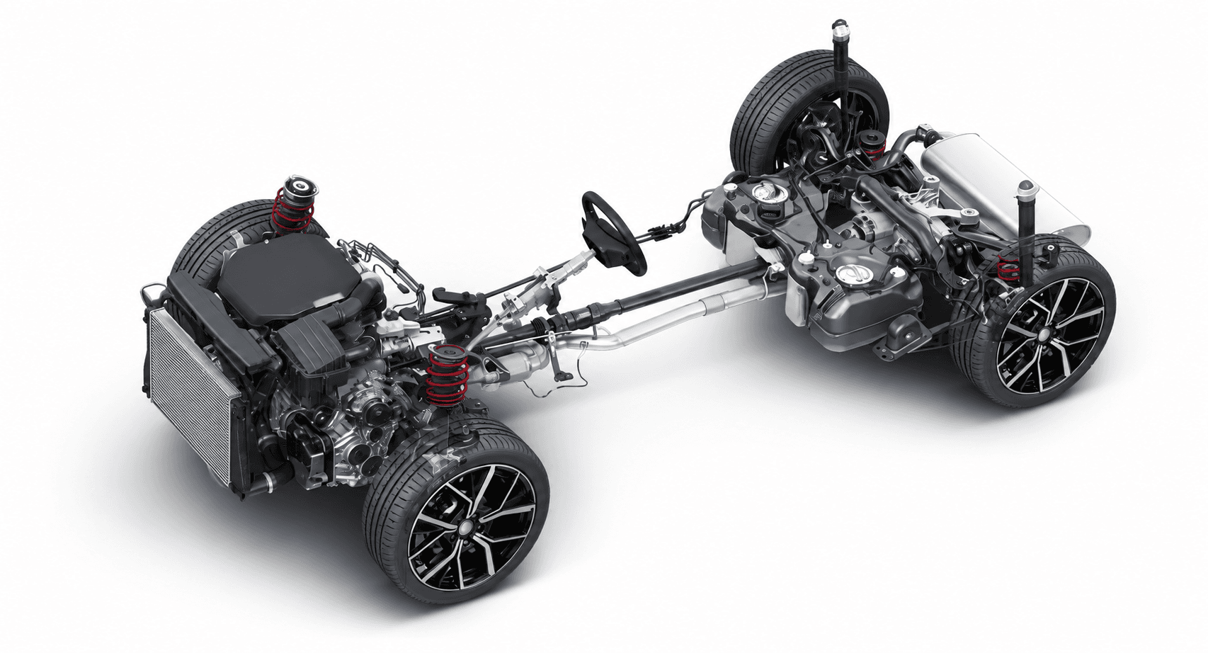 Схема автомобиля Ford с категориями запчастей