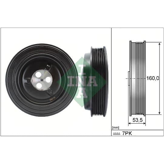 Шкив коленвала Transit 2.4 TD 2000-2020 / 2.2TD RWD