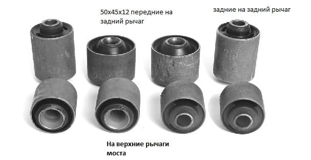 Taunus К-т сайлентблоков задн подвески