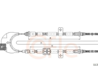 Трос ручного тормоза Fiesta 1989-1995