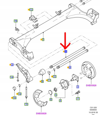 Торсион Courier 94-2001 R длинный