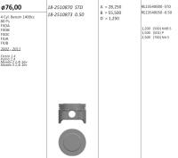 1.4 ZETEC-S 1998-2012 d 76.0 +0.5