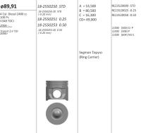 Transit 2.4 TDI 100PS V-347 2006-2013 STD без охлаждения (камера 49 мм)