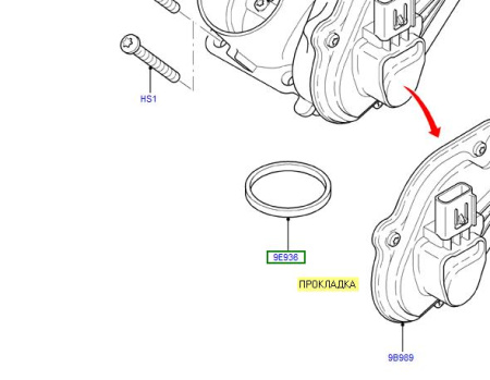 Прокладка дроссельной заслонки 1.6 Zetec-S