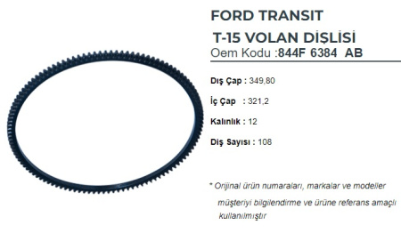 Зубчатый венец маховика Transit 2.5D / TD 1986-2000